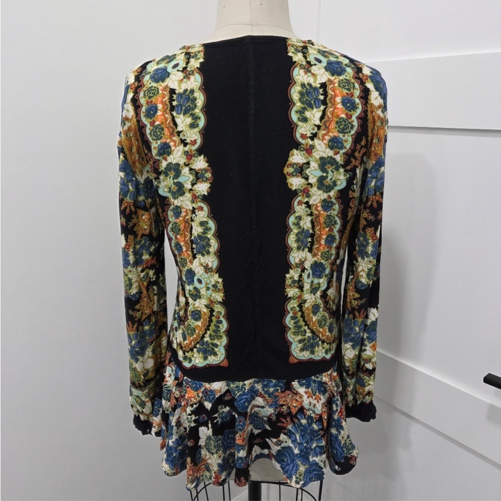 Free People Women's Floral Multicolor Women's Tunic Top - Picture 4 of 4